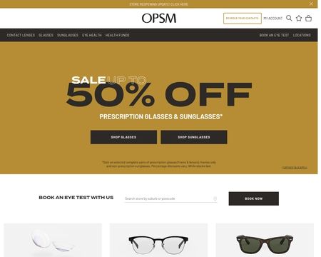 website thubmnail of Opsm.com.au