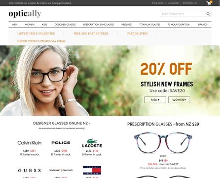 website thubmnail of Optically.co.nz