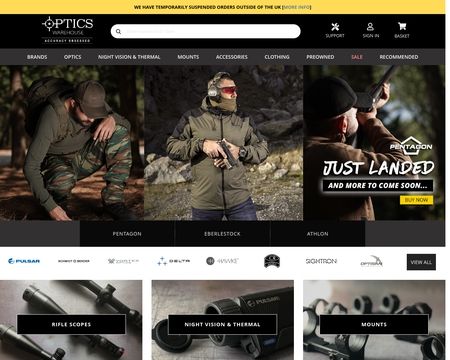 website thubmnail of OpticsWarehouse.co.uk