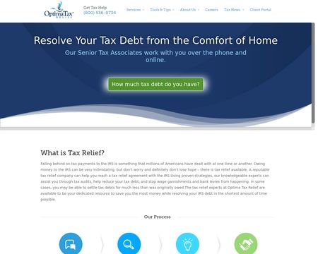 website thubmnail of Optima Tax Relief