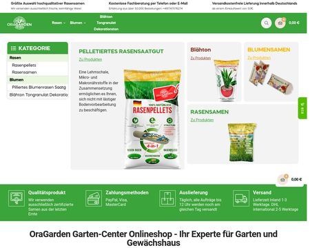 website thubmnail of Oragarden.de