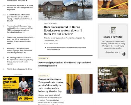 website thubmnail of The Oregonian