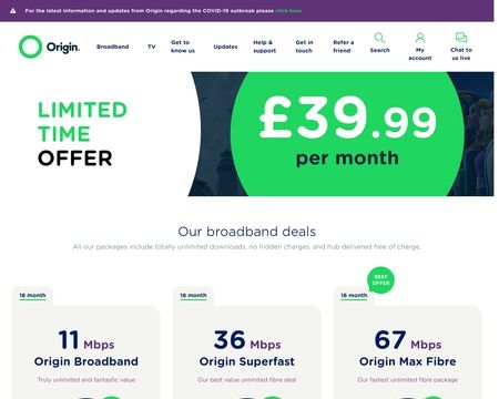website thubmnail of Originbroadband