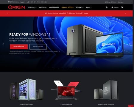 website thubmnail of ORIGIN PC Corporation