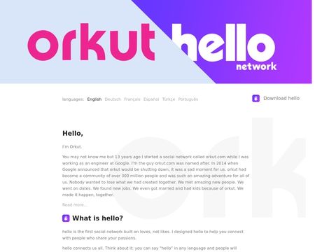 website thubmnail of Orkut