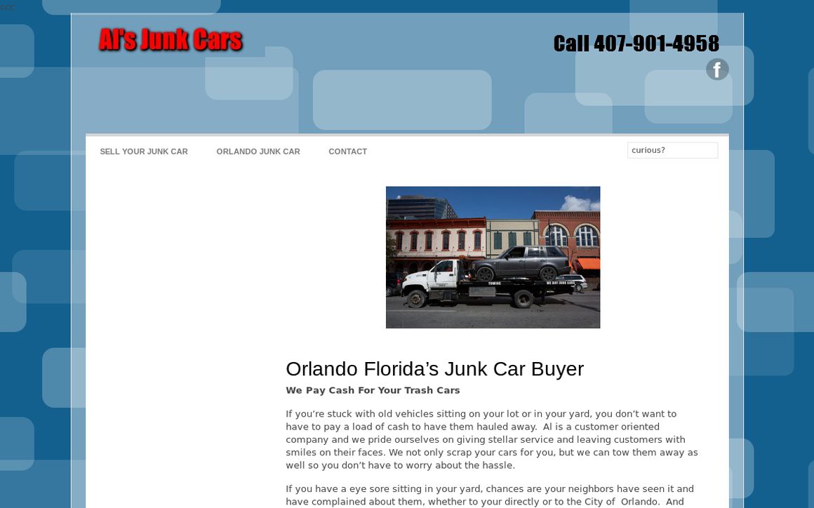 website thubmnail of Al's Junk Cars