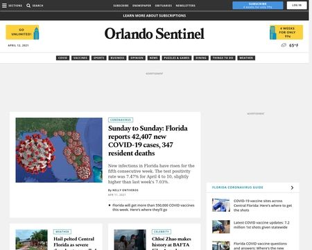 website thubmnail of Orlando Sentinel