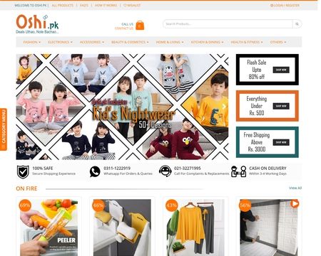 website thubmnail of Oshi.pk