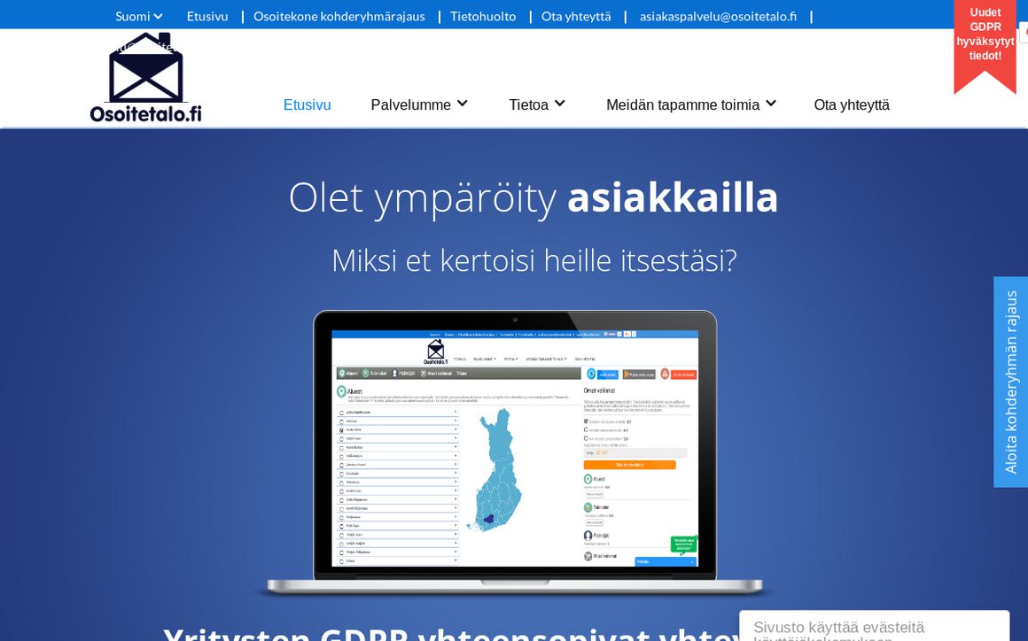 website thubmnail of Osoitetalo.fi