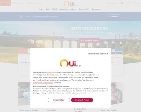 website thubmnail of OUI.sncf