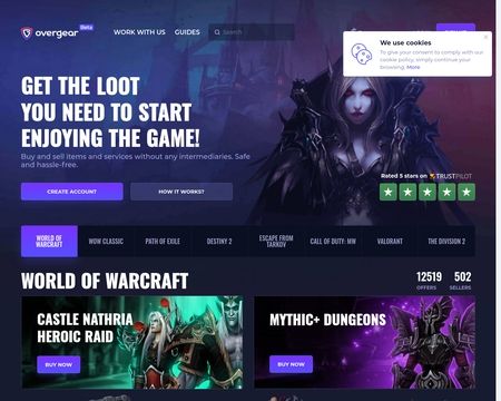 website thubmnail of Overgear