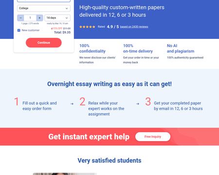 website thubmnail of Overnight Essay