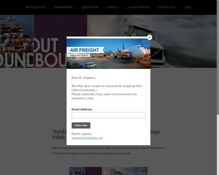 website thubmnail of Pacific Logistic
