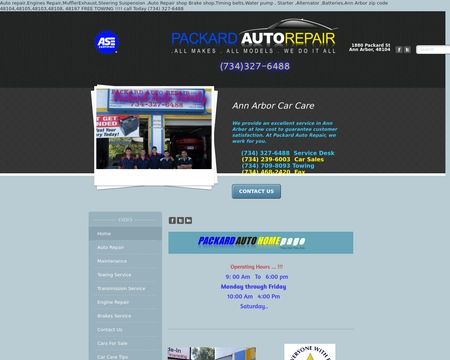 website thubmnail of Packard Auto Repair