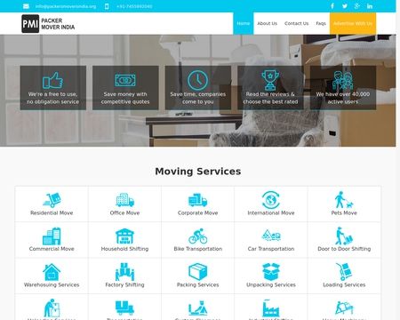 website thubmnail of Packersmoversindia.org