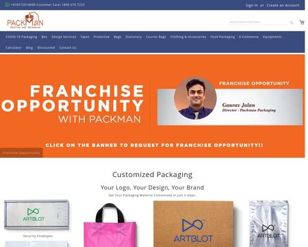 website thubmnail of Packman.co.in