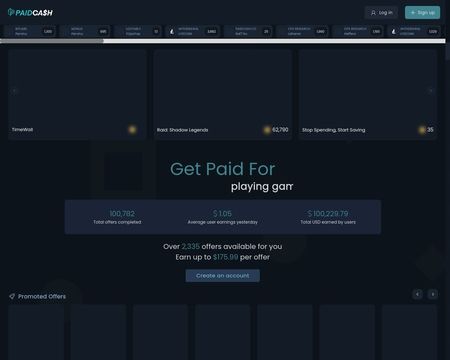 website thubmnail of Paidcash.co
