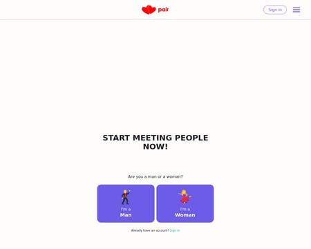website thubmnail of Pair App