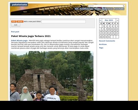 website thubmnail of Paketwisata.branchable
