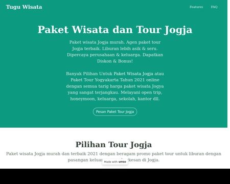 website thubmnail of Paketwisatajogja.landen.co