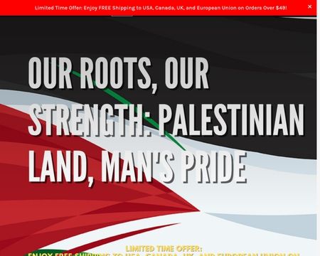 website thubmnail of Palestine-shirts