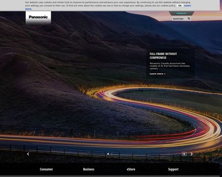 website thubmnail of Panasonic Canada