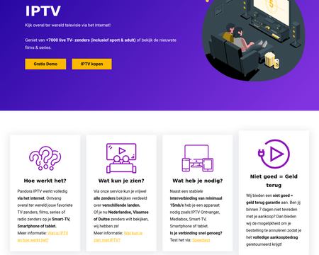 website thubmnail of Pandora IPTV