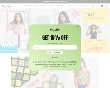 website thubmnail of Papaya Clothing