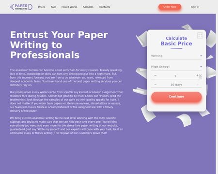 website thubmnail of Paper Writer