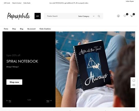 website thubmnail of Paperphile.in