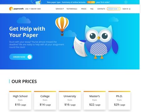 website thubmnail of PapersOwls