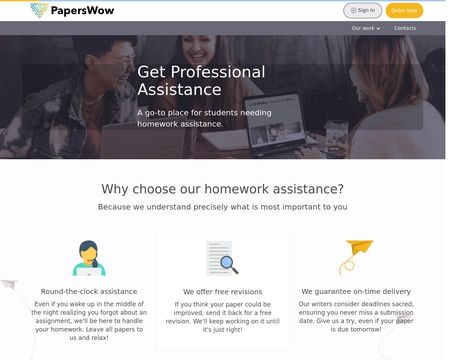 website thubmnail of Paperswow