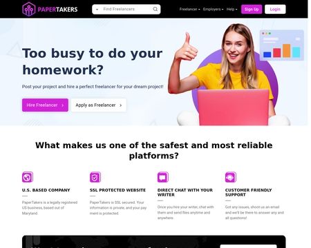 website thubmnail of PaperTakers