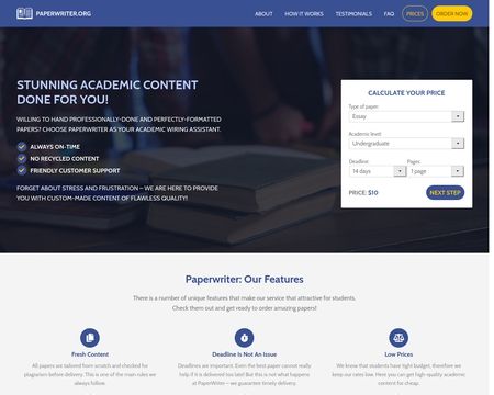 website thubmnail of PaperWriter