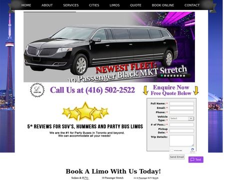 website thubmnail of Toronto Limo Service