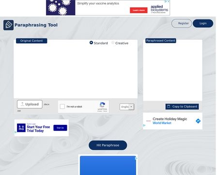 website thubmnail of Paraphrasingtool.site