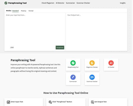 website thubmnail of Paraphrasingtool.us