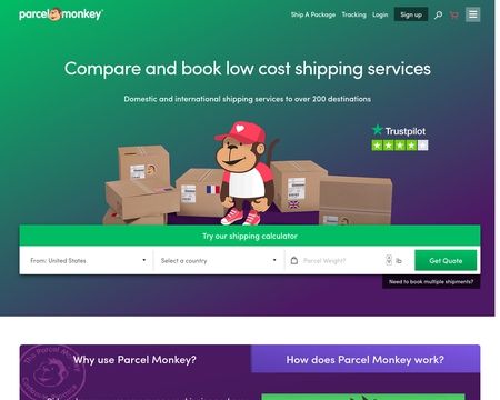 website thubmnail of Parcel Monkey USA