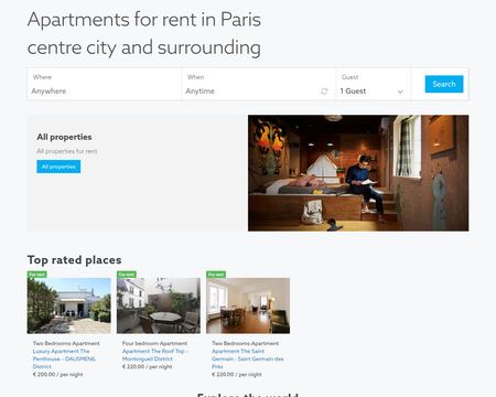 website thubmnail of Parisflatlist