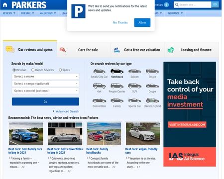 website thubmnail of Parkers.co.uk