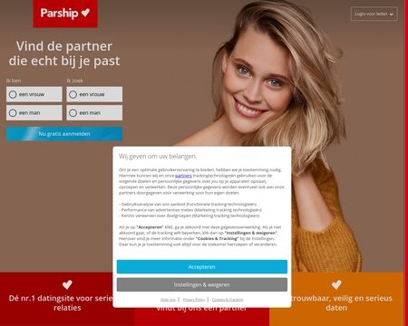 website thubmnail of Parship.be