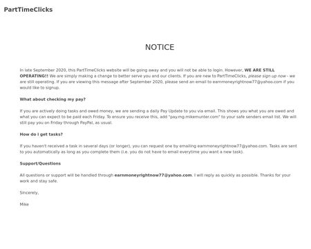 website thubmnail of PartTimeClicks
