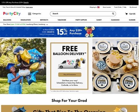 website thubmnail of PartyCity