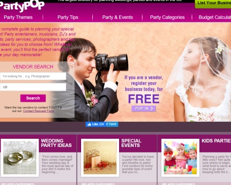 website thubmnail of PartyPOP