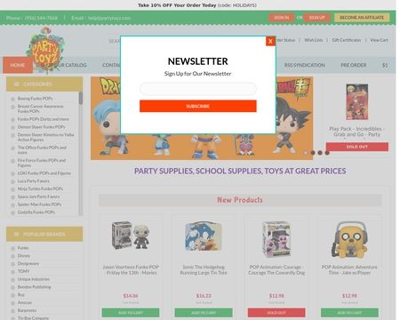 website thubmnail of Party Toyz