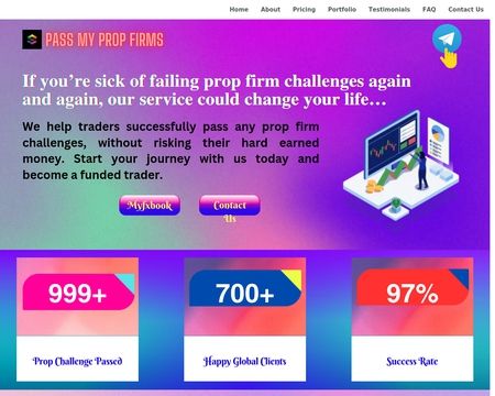 website thubmnail of Passmypropfirms.xyz