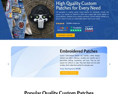 website thubmnail of Patchmakers USA