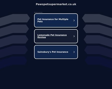 website thubmnail of Pawspetsupermarket.co.uk