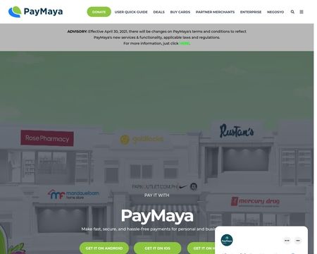 website thubmnail of PayMaya Philippines
