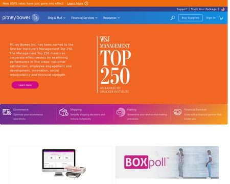 website thubmnail of Pitney Bowes